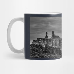 The Priory At Tynemouth In Monochrome Mug